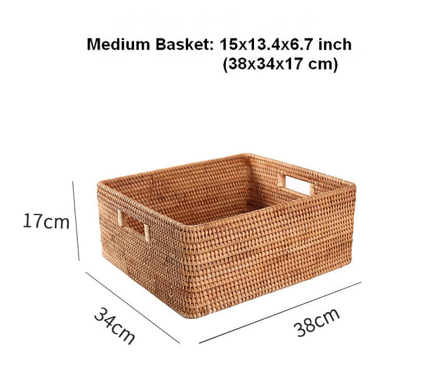 Large Storage Baskets for Bedroom, Storage Baskets for Bathroom, Rectangular Storage Baskets, Storage Baskets for Shelves-artworkcanvas