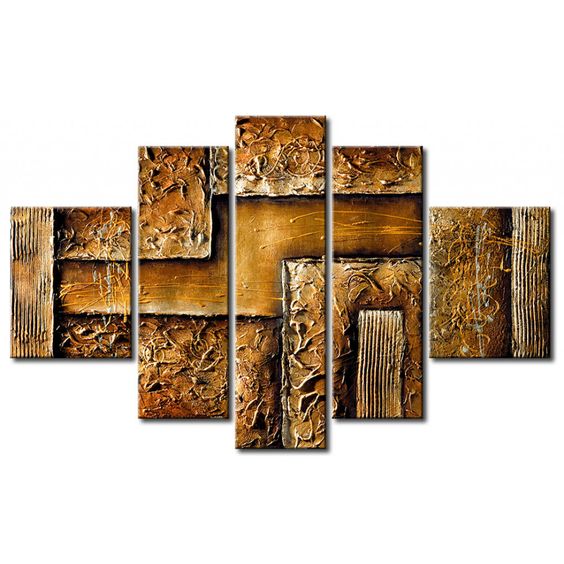 Texture Painting, Acrylic Modern Paintings, Paintings for Living Room, 5 Piece Wall Art, Painting for Sale-artworkcanvas