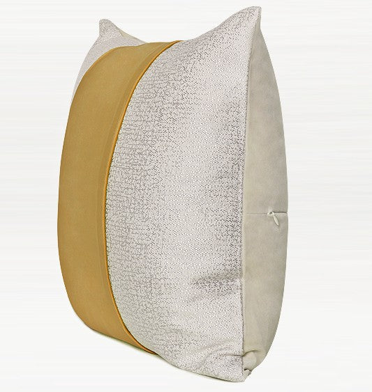 Modern Simple Throw Pillows, Large Yellow Beige Square Pillows, Modern Throw Pillows for Couch, Decorative Modern Sofa Pillows for Dining Room-artworkcanvas