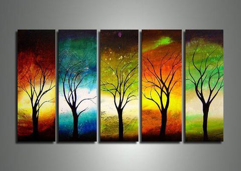 Large Acrylic Painting, Tree of Life Painting, Living Room Wall Art Paintings, Modern Contemporary Art, Tree Paintings-artworkcanvas