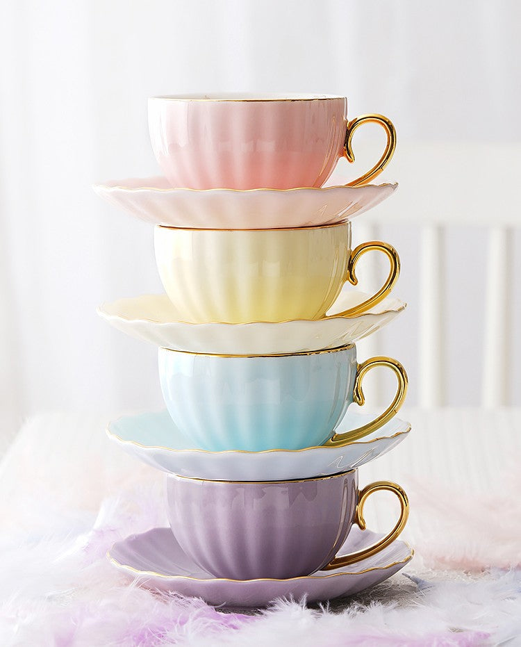 Beautiful British Tea Cups, Unique Afternoon Tea Cups and Saucers, Ele