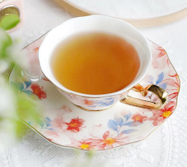 Flower Bone China Porcelain Tea Cup Set, Unique Tea Cup and Saucer in Gift Box,British Royal Ceramic Cups for Afternoon Tea, Elegant Ceramic Coffee Cups-artworkcanvas
