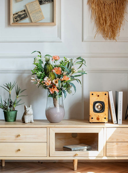 Artificial Floral for Bedroom, Bunch of Calliopsis, Lilac, Pasque Flowers, Botany Plants, Creative Flower Arrangement Ideas for Home Decoration-artworkcanvas