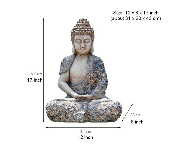 Buddha Statue, Sitting Buddha Statue, Large Figure Statue for Garden O ...