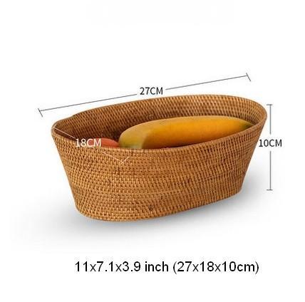 Indonesia Woven Storage Basket, Natural Fiber Baskets, Small Storage Basket for Kitchen, Rattan Storage Basket for Dining Room-artworkcanvas