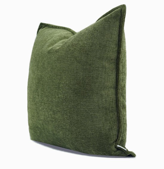 Large Throw Pillow for Interior Design, Simple Decorative Throw Pillows, Large Green Square Modern Throw Pillows for Couch, Contemporary Modern Sofa Pillows-artworkcanvas