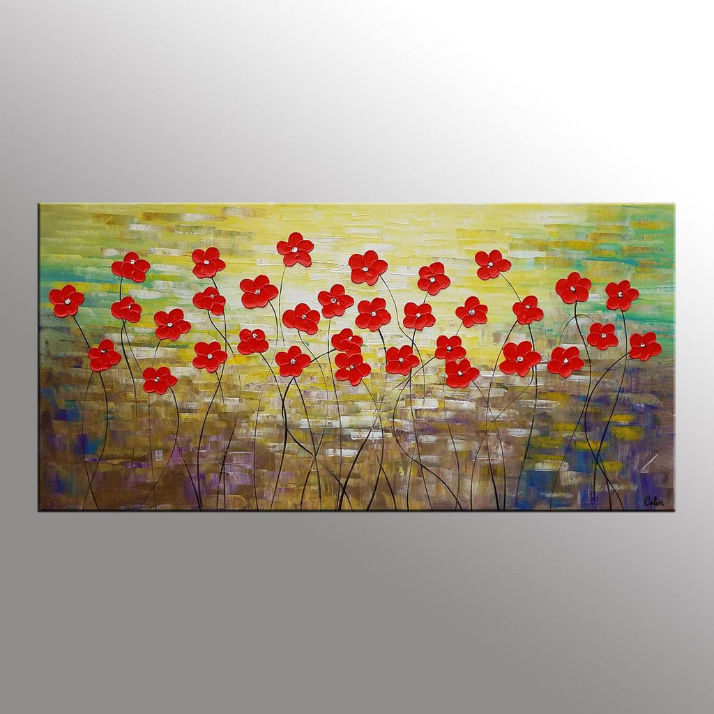 Large Spring Art Spring Flower Painting, Original Wall Art, Art Painting, Large Art, Ca ...