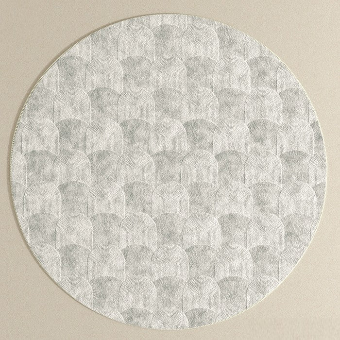 Contemporary Area Rugs for Bedroom, Round Area Rug for Dining Room, Coffee Table Rugs, Circular Modern Area Rug, Large Rugs for Living Room-artworkcanvas