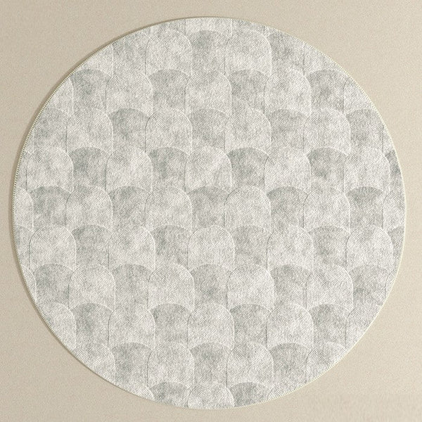 Contemporary Area Rugs for Bedroom, Round Area Rug for Dining Room, Coffee Table Rugs, Circular Modern Area Rug, Large Rugs for Living Room-artworkcanvas