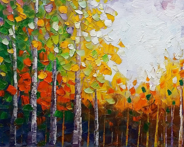 Oil Painting, Landscape Painting, Tree Painting, Abstract Painting, Large Art, Canvas Art, Bedroom Wall Art, Canvas Painting-artworkcanvas