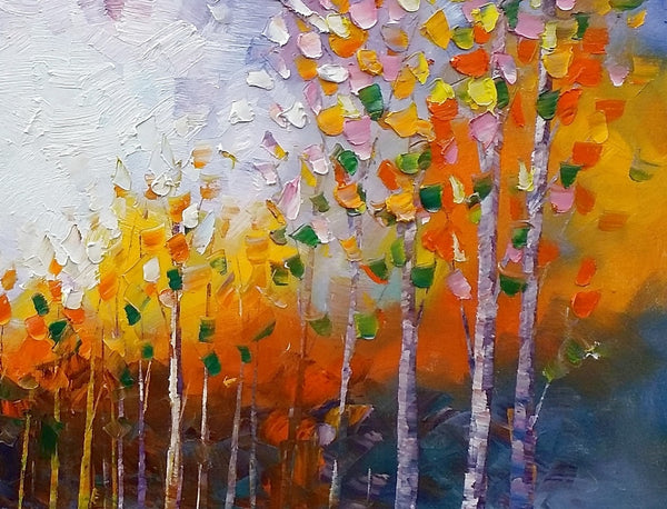 Oil Painting, Landscape Painting, Tree Painting, Abstract Painting, Large Art, Canvas Art, Bedroom Wall Art, Canvas Painting-artworkcanvas