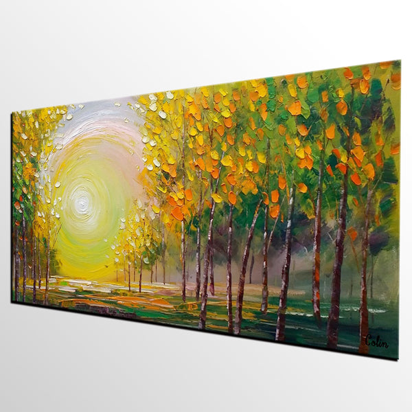 Oil Painting, Living Room Wall Art, Landscape Painting, Abstract Painting, Large Art, Canvas Art, Modern Art, Canvas Painting-artworkcanvas