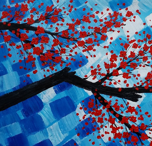 Love Birds Painting, Original Wall Art, Bedroom Painting, Large Art, Canvas Art, Wall Art, Original Art, Canvas Painting, Abstract Art, 394-artworkcanvas