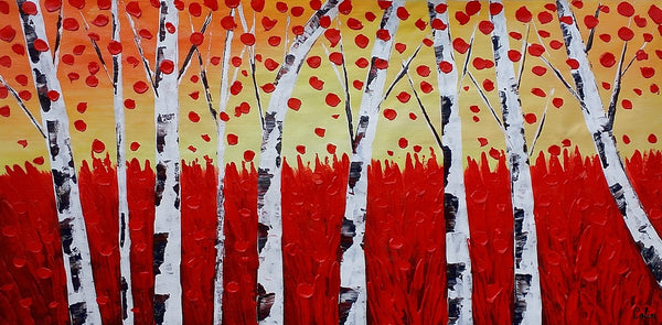 Landscape Painting, Autumn Tree Painting, Large Art, Canvas Art, Wall Art, Original Artwork, Canvas Painting, Decorative Art, 396-artworkcanvas
