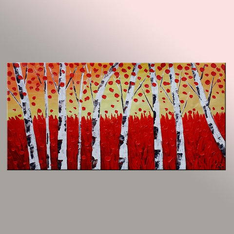 Landscape Painting, Autumn Tree Painting, Large Art, Canvas Art, Wall Art, Original Artwork, Canvas Painting, Decorative Art, 396-artworkcanvas