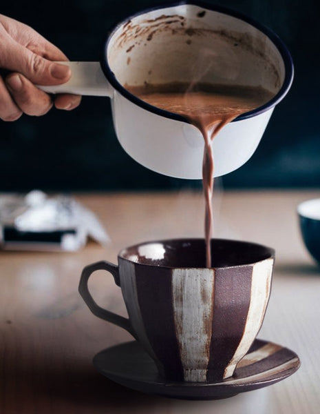 Cappuccino Coffee Mug, Latte Coffee Cup, Tea Cup, Pottery Coffee Cups, Ceramic Coffee Cup, Coffee Cup and Saucer Set-artworkcanvas