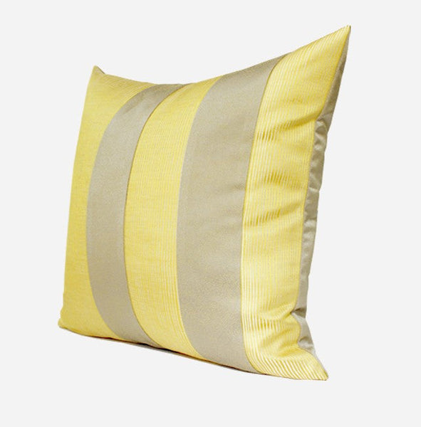 Decorative Throw Pillow for Couch, Yellow Modern Sofa Pillows, Simple Modern Throw Pillows for Couch, Yellow Square Pillows-artworkcanvas