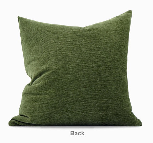 Green White Modern Sofa Pillows, Large Square Modern Throw Pillows for Couch, Simple Throw Pillow for Interior Design, Large Decorative Throw Pillows-artworkcanvas