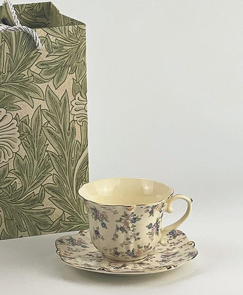 British Afternoon Tea Cup and Saucer in Gift Box, China Porcelain Tea Cup Set, Unique Tea Cup and Saucers, Royal Ceramic Cups, Elegant Vintage Ceramic Coffee Cups-artworkcanvas