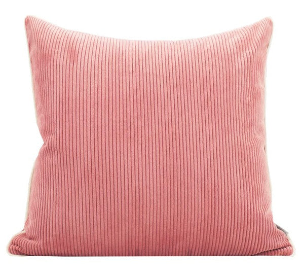 Simple Throw Pillow for Interior Design, Lovely Pink Decorative Throw Pillows, Modern Sofa Pillows, Contemporary Square Modern Throw Pillows for Couch-artworkcanvas