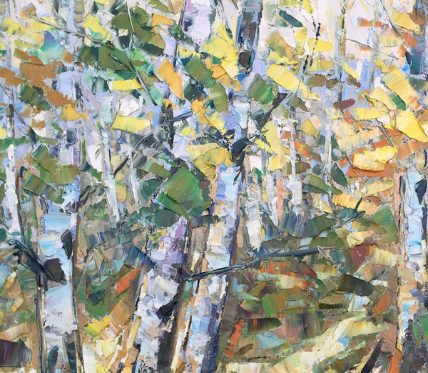 Autumn Forest Art, Abstract Painting, Landscape Painting, Canvas Wall Art, Oil Painting-artworkcanvas