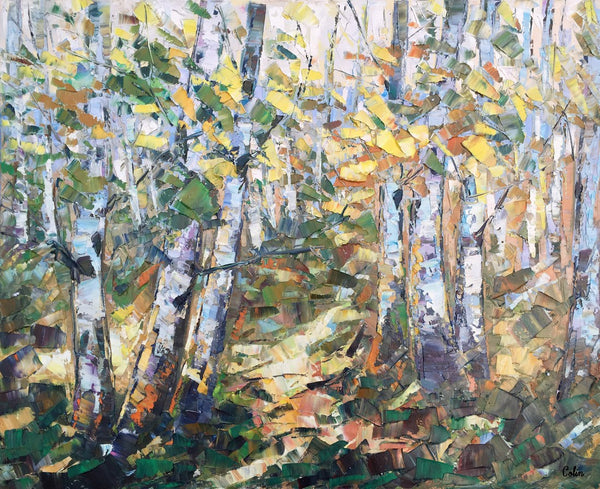 Autumn Forest Art, Abstract Painting, Landscape Painting, Canvas Wall Art, Oil Painting-artworkcanvas