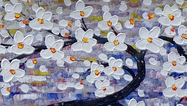 Flower Painting, Original Wall Art, Tree Painting, Large Art, Canvas Art, Wall Art, Original Artwork, Canvas Painting, Acrylic Painting, 402-artworkcanvas