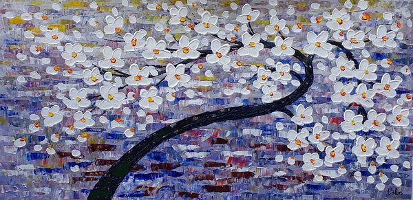 Flower Painting, Original Wall Art, Tree Painting, Large Art, Canvas Art, Wall Art, Original Artwork, Canvas Painting, Acrylic Painting, 402-artworkcanvas