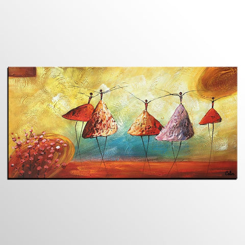 Simple Modern Painting, Ballet Dancer Painting, Acrylic Painting for Sale, Abstract Painting for Bedroom, Buy Wall Art Online-artworkcanvas