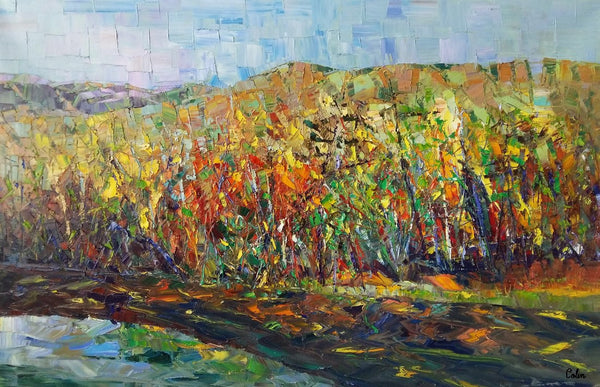 Forest Tree Painting, Landscape Painting, Canvas Painting, Painting for Sale-artworkcanvas