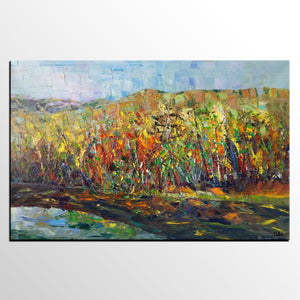 Forest Tree Painting, Landscape Painting, Canvas Painting, Painting for Sale-artworkcanvas