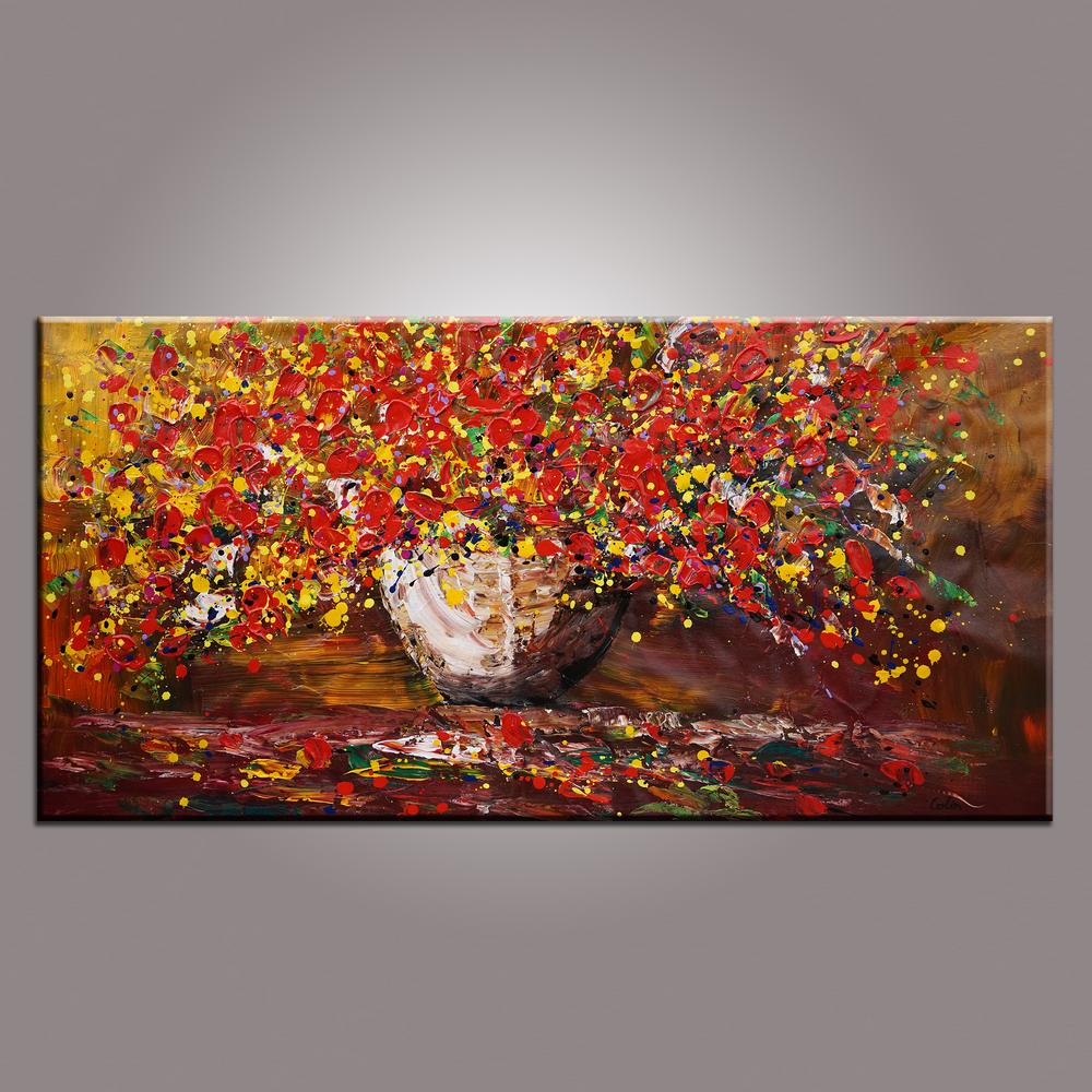 Original Wall Art, Abstract Painting, Flower Painting, Home Art, Canvas Art, Wall Art, Abstract Painting, Acrylic Art, 410-artworkcanvas