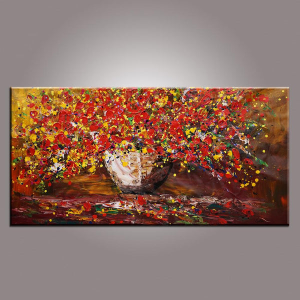 Original Wall Art, Abstract Painting, Flower Painting, Home Art, Canvas Art, Wall Art, Abstract Painting, Acrylic Art, 410-artworkcanvas