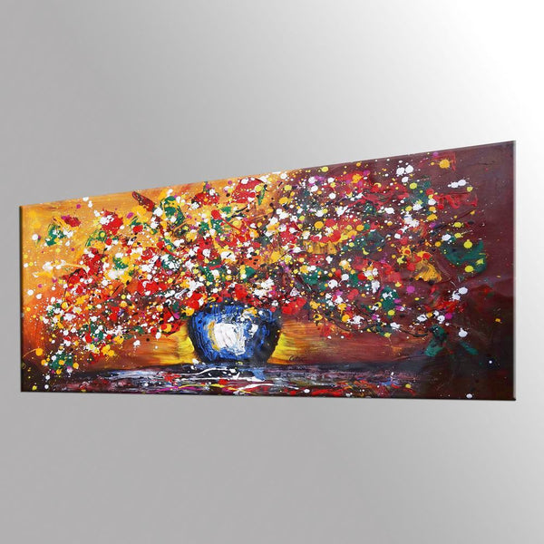 Flower Painting, Sill Life Art, Bedroom Art, Large Art, Canvas Art, Wall Art, Canvas Artwork, Canvas Painting, 422-artworkcanvas