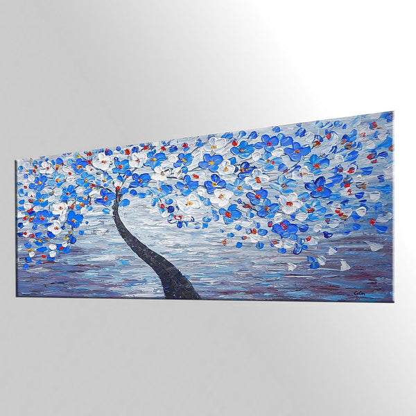 Flower Tree Painting, Sill Life Art, Bedroom Art, Large Art, Canvas Art, Wall Art, Canvas Artwork, Canvas Painting, 424-artworkcanvas