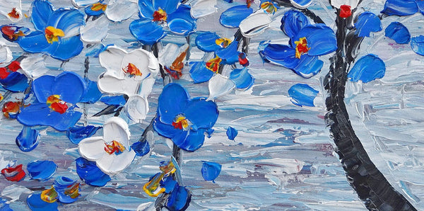 Flower Tree Painting, Sill Life Art, Bedroom Art, Large Art, Canvas Art, Wall Art, Canvas Artwork, Canvas Painting, 424-artworkcanvas