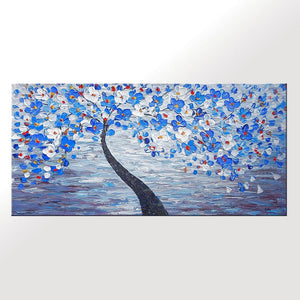 Flower Tree Painting, Sill Life Art, Bedroom Art, Large Art, Canvas Art, Wall Art, Canvas Artwork, Canvas Painting, 424-artworkcanvas