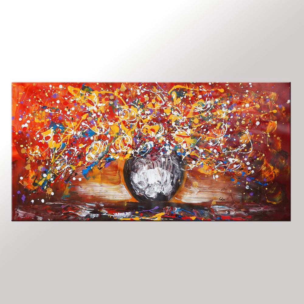 Home Art, Abstract Painting, Canvas Art, Wall Painting, Flower Painting, Wall Art, Original Painting, Still Life Art, Kitchen Wall Art, 427-artworkcanvas