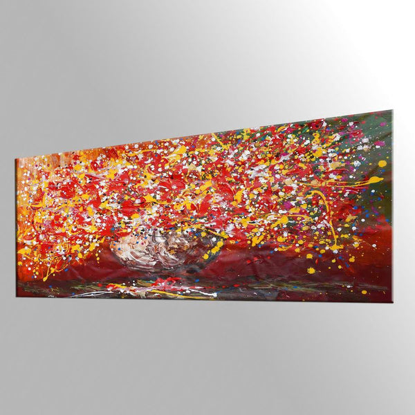 Sill Life Art, Flower Painting, Kitchen Wall Art, Large Painting, Canvas Art, Wall Art, Bedroom Artwork, Canvas Painting, 428-artworkcanvas