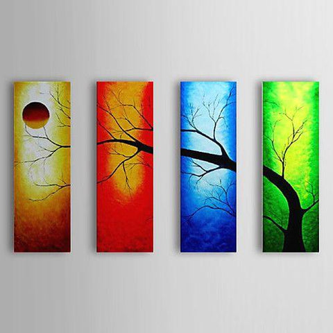 Bedroom Wall Paintings, Tree Painting, Moon Painting, Acrylic Painting Landscape, Bedroom Acrylic Paintings, Landscape Canvas Painting-artworkcanvas