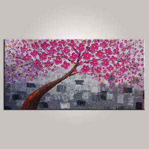 Abstract Art, Tree Painting, Floral Painting, Livingroom Wall Art, Abstract Painting, Large Art, Canvas Art, Abstract Art, Heavy Texture Art, 476-artworkcanvas