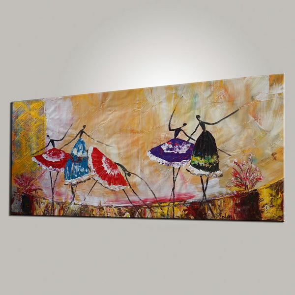 Canvas Painting, Original Wall Art, Ballet Dancer Painting, Abstract Art, Canvas Art, Wall Art, Original Painting, Heavy Texture Art, 480-artworkcanvas