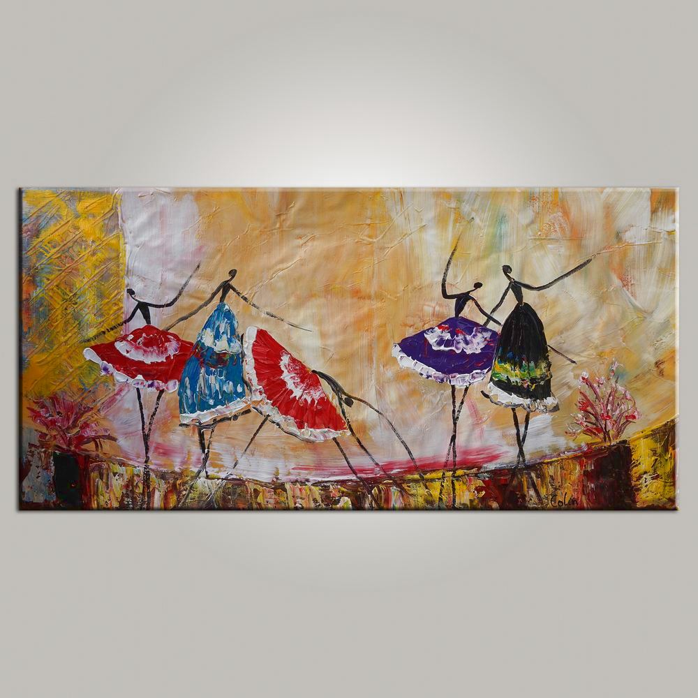 Canvas Painting, Original Wall Art, Ballet Dancer Painting, Abstract Art, Canvas Art, Wall Art, Original Painting, Heavy Texture Art, 480-artworkcanvas