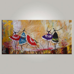 Canvas Painting, Original Wall Art, Ballet Dancer Painting, Abstract Art, Canvas Art, Wall Art, Original Painting, Heavy Texture Art, 480-artworkcanvas