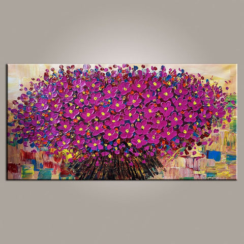 Flower Painting, Wall Art, Floral Art, Bedroom Art, Canvas Art, Wall Art, Original Artwork, Wall Art, Canvas Painting, 484-artworkcanvas