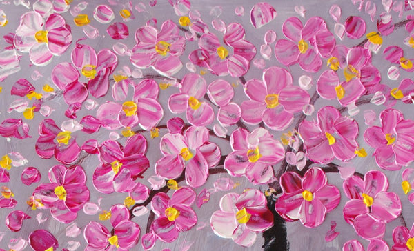 Flower Painting, Tree Painting, Canvas Art, Acrylic Painting, Home Art, Wall Art, Abstract Artwork, Kitchen Art, 491-artworkcanvas