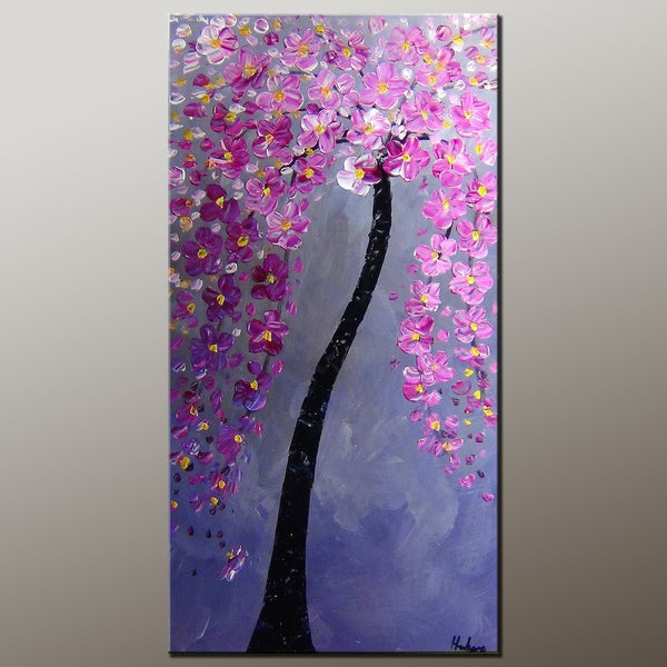 Flower Painting, Tree Painting, Canvas Art, Acrylic Painting, Home Art, Wall Art, Abstract Artwork, Kitchen Art, 491-artworkcanvas