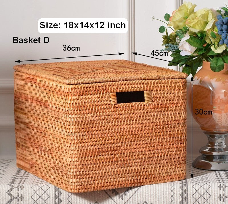Large Laundry Storage Basket for Clothes, Rectangular Storage Basket, –  artworkcanvas