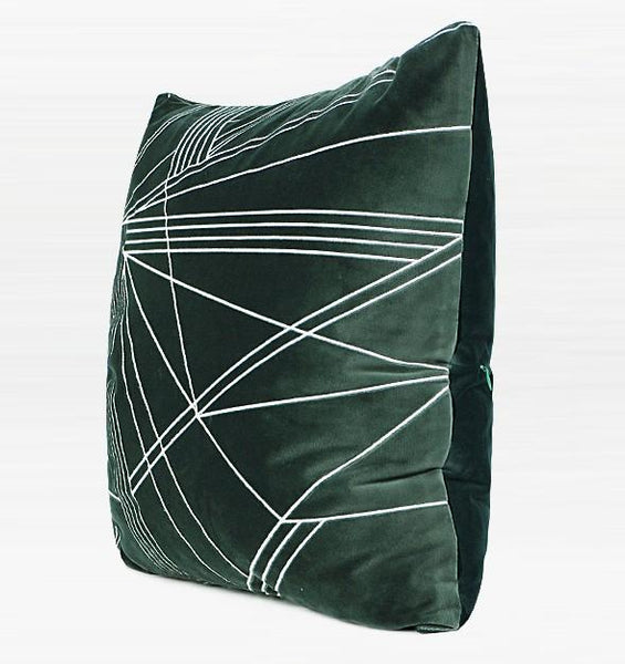 Modern Sofa Pillows, Dark Green Throw Pillows, Large Simple Modern Pillows, Decorative Pillows for Couch, Contemporary Throw Pillows-artworkcanvas