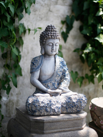 Buddha Statue, Sitting Buddha Statue, Large Figure Statue for Garden Ornament, Villa Courtyard Decor, Outdoor Decoration Ideas, Garden Decor Ideas-artworkcanvas